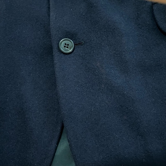 Vintage Navy Cashmere Sport Coat Blazer Jacket M-L - Picture 5 of 13